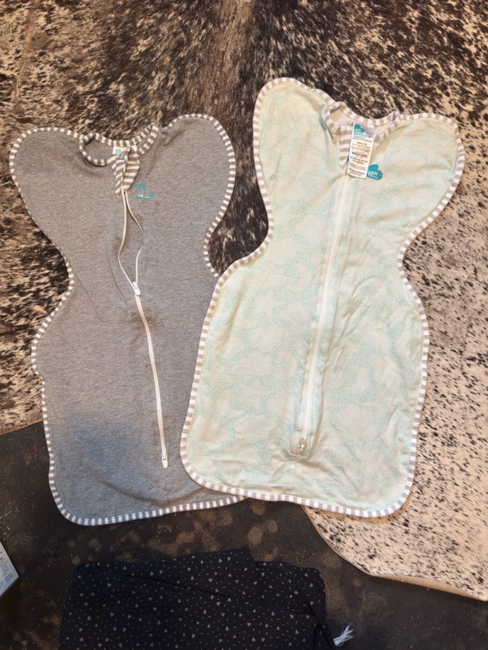 2- Pack Baby Love to Dream Swaddle Sleep Sacks in Gray & Mint